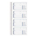 Wirebound Telephone Message Book, Two-part Carbonless, 4.75 X 2.75, 4 Forms/sheet, 400 Forms Total