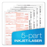 1099-nec + 1096 Tax Form Kit With E-file Code, Inkjet/laser, Five-part Carbonless, 8.5 X 3.67, 3 Forms/sheet, 50 Forms Total
