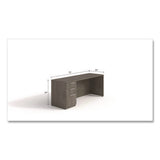 Alera Seville Series Credenza With Pedestal, Left Pedestal, 72w X 24d X 29h, Walnut