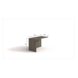 Seville Series Return Shell, Reversible, 48" X 24" X 29", Walnut