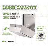 Horizontal C-fold/multi-fold Paper Towel Dispenser, 10.2 X 4 X 11.2, Brushed Nickel