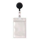 Id Badge Holder, Clear, Vertical Orientation, 2.38 X 3.5 Insert, 50/pack