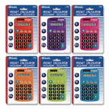 Dual Power Pocket Size Calculator, 8-digit, Lcd