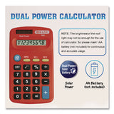 Dual Power Pocket Size Calculator, 8-digit, Lcd