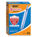 Prevaguard Ballpoint Pen, Stick, Medium 1 Mm, Blue Ink, Translucent Blue Barrel, 60/pack