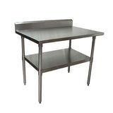 Stainless Steel 5" Riser Top Tables, 48w X 30d X 39.75h, Silver, 2/pallet, Ships In 4-6 Business Days