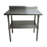 Stainless Steel 5" Riser Top Tables, 48w X 30d X 39.75h, Silver, 2/pallet, Ships In 4-6 Business Days