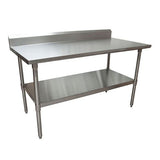 Stainless Steel 5" Riser Top Tables, 60w X 30d X 39.75h, Silver, 2/pallet, Ships In 4-6 Business Days