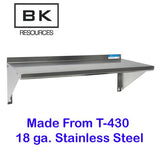 Stainless Steel Economy Overshelf, 36w X 16d X 11.5h, Stainless Steel, Silver, 2/pallet, Ships In 4-6 Business Days
