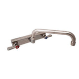 Evolution Splash Mount Stainless Steel Faucet, 4.88" Height/10" Reach, Stainless Steel, Ships In 4-6 Business Days