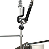 Workforce Prerinse Add-a-faucet, 4.62" Height/12" Reach, Chrome, Ships In 4-6 Business Days