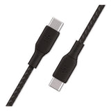 Boost Charge Braided Usb-c To Usb-c Cable, 100 W Power Delivery, 6.6 Ft, Black