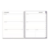 Rue Du Flore Weekly/monthly Planner, Floral Artwork, 11 X 8.5, Jade/lavender Cover, 12-month (jan To Dec): 2025