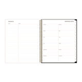 Nevaeh Weekly/monthly Planner, Floral Artwork, 11 X 8.5, Black/multicolor Cover, 12-month (jan To Dec): 2025