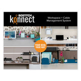 Konnect Desk Organizer And Cable Management 12-piece Kit, Plastic, Blue
