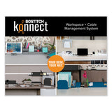 Konnect Desk Organizer And Cable Management 12-piece Kit, Plastic, Gray