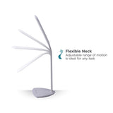 Battery Led Dimmable Desk Lamp With Adjustable Color Temperature, 12.6" High, White