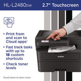 Wireless Hl-l2480dw Compact Monochrome Multi-function Laser Printer, Copy/print/scan