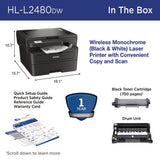 Wireless Hl-l2480dw Compact Monochrome Multi-function Laser Printer, Copy/print/scan