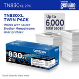 Tn830xl High-yield Toner, 3,000 Page-yield, Black, 2/pack