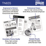 Tn835 Super High-yield Toner, 5,000 Page-yield, Black