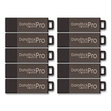Datastick Pro Usb 2.0 Type A Flash Drive, 16 Gb, Gray, 10/pack