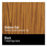 Adjustable Activity Table, Rectangular, 60" X 30" X 19" To 29", Med Oak Top, Black Legs, 4/pallet, Ships In 4-6 Business Days