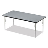 Adjustable Activity Table, Rectangular, 60" X 30" X 19" To 29", Granite Top, Black Legs, 4/pallet, Ships In 4-6 Business Days
