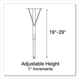 Dry Erase Markerboard Activity Tables, Round, 42" X 19" To 29", White Top, Black Legs, 4/pallet, Ships In 4-6 Business Days