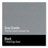 Height Adjustable Activity Tables, Round, 60" X 19" To 29", Gray Granite Top, Gray Legs, 4/pallet, Ships In 4-6 Business Days