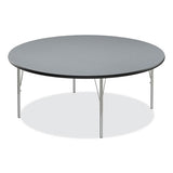 Height Adjustable Activity Tables, Round, 60" X 19" To 29", Gray Granite Top, Gray Legs, 4/pallet, Ships In 4-6 Business Days