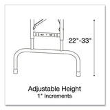 Adjustable Folding Table, Rectangular, 48" X 24" X 22" To 32", Gray Top, Black Legs, 4/pallet, Ships In 4-6 Business Days