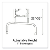 Adjustable Folding Table, Rectangular, 48" X 24" X 22" To 32", Mocha Top, Brown Legs, /pallet, Ships In 4-6 Business Days