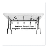Adjustable Folding Table, Rectangular, 48" X 24" X 22" To 32", Red Top, Black Legs, 4/pallet, Ships In 4-6 Business Days