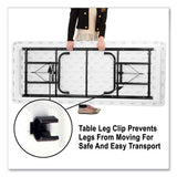 Adjustable Folding Tables, Rectangular, 96" X 30" X 22" To 32", Gray Top, Black Legs, 4/pallet, Ships In 4-6 Business Days