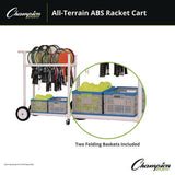 All-terrain Abs Racket Cart, 20" Wide X 33" Long, White