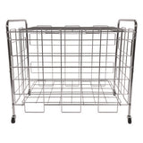 Portable Ball Locker, Metal, 176 Lb Capacity, 24 X 41 X 36, Chrome