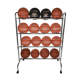 Powder-coated Ball Cart, Metal, 132 Lb Capacity, 17 X 41 X 53, Silver