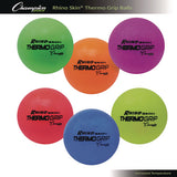 Rhino Skin Thermo Grip Dodgeball Set, 6.3" Diameter, Assorted Colors, 6/set