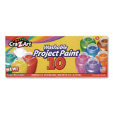 Washable Project Paints, 10 Assorted Colors, 2 Oz Bottles, 10/pack