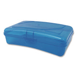 Plastic School Box, 1 Compartment, 8 X 5.13 X 2.13, Randomly Assorted Colors, 6/carton