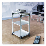 3-tier Multimedia Trolley For Projectors, Metal, 3 Shelves, 20 X 17 X 34.75, Gray