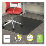Economat Carpet Chair Mat, Rectangular, 46 X 60, Black, Ships In 4-6 Business Days