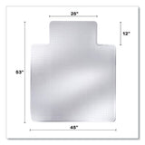 Duramat Moderate Use Chair Mat For Low Pile Carpeting, Lipped, 45 X 53, Clear, 50/pallet, Ships In 4-6 Business Days