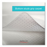 Duramat Moderate Use Chair Mat For Low Pile Carpeting, Lipped, 45 X 53, Clear, 50/pallet, Ships In 4-6 Business Days