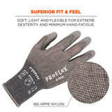 Proflex 7044 Ansi A4 Pu Coated Cr Gloves, Gray, X-small, Pair, Ships In 1-3 Business Days