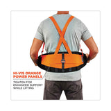 Proflex 100hv Economy Hi-vis Spandex Back Support Brace, Small, 25" To 30" Waist, Black/orange, Ships In 1-3 Business Days