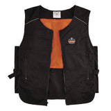 Chill-its 6255 Lightweight Phase Change Cooling Vest, Cotton/polyester, 2x-large/3x-large, Black, Ships In 1-3 Business Days