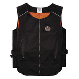 Chill-its 6255 Lightweight Phase Change Cooling Vest, Cotton/polyester, 2x-large/3x-large, Black, Ships In 1-3 Business Days
