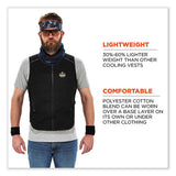 Chill-its 6260 Lightweight Phase Change Cooling Vest W/ Packs, Cotton/polyester, Small/med, Black, Ships In 1-3 Business Days